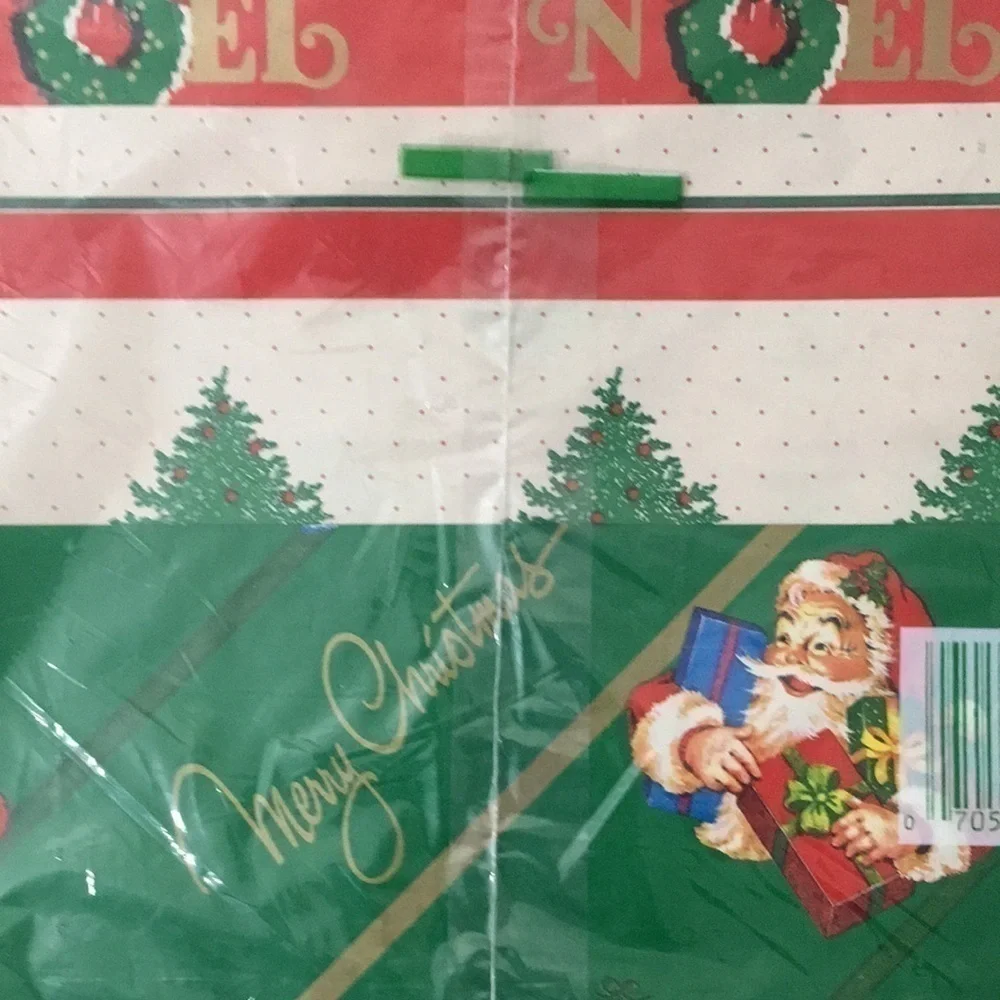 𝅺VINTAGE Christmas Gift Wrap Gibson Greetings 50sq.ft.